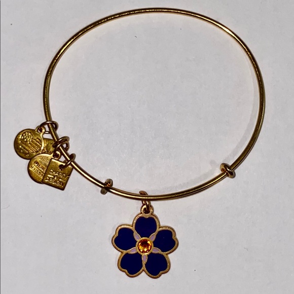 ALEX AND ANI Purple Armenian Flower Bangle - Picture 3 of 3